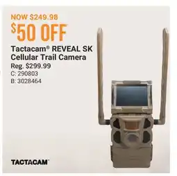 Cabela's Tactacam REVEAL SK Cellular Trail Camera offer