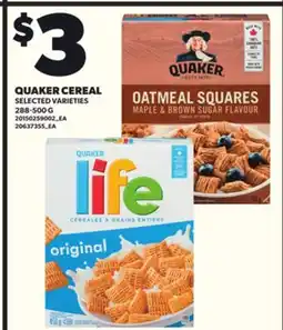 Independent City Market QUAKER CEREAL, 288-500 G offer