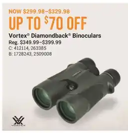 Cabela's Vortex Diamondback Binoculars offer