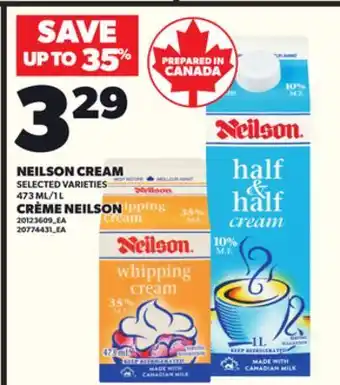 Independent City Market NEILSON CREAM, 473 ML/1 L offer