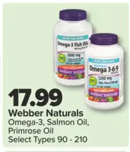 PharmaChoice Webber Naturals Omega-3, Salmon Oil, Primrose Oil offer