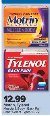 PharmaChoice Motrin, Tylenol Muscle & Body, Back Pain Relief offer