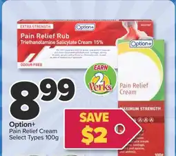 PharmaChoice Option+ Pain Relief Cream offer