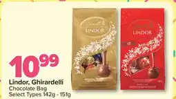 PharmaChoice Lindor, Ghirardelli Chocolate Bag offer