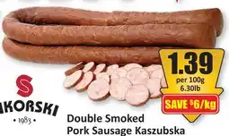 Starsky Double Smoked Pork Sausage Kaszubska offer