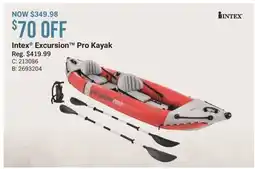 Cabela's Intex Excursion Pro Kayak offer