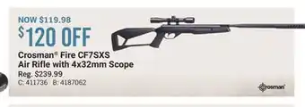 Cabela's Crosman Fire Air Rifle with 4x32mm Scope offer
