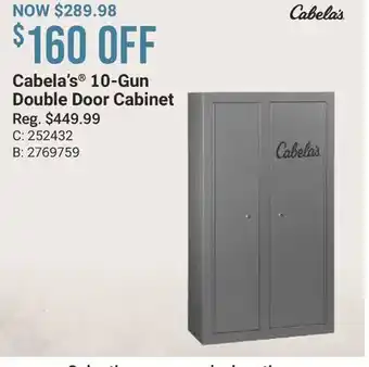 Cabela's Cabela's 10-Gun Double Door Cabinet offer