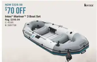 Cabela's Intex Mariner 3 Boat Set offer