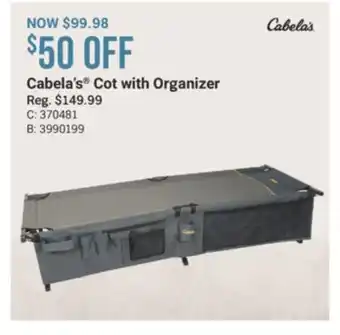 Cabela's Cabela's Cot with Organizer offer