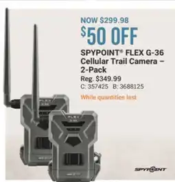 Cabela's SPYPOINT FLEX G-36 Cellular Trail Camera-2-Pack offer