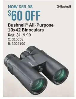 Cabela's Bushnell All-Purpose 10x42 Binoculars offer