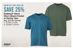 Cabela's RedHead Men's Short-Sleeve Pocket or Henley Tees offer