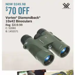 Cabela's Vortex Diamondback 10x42 Binoculars offer