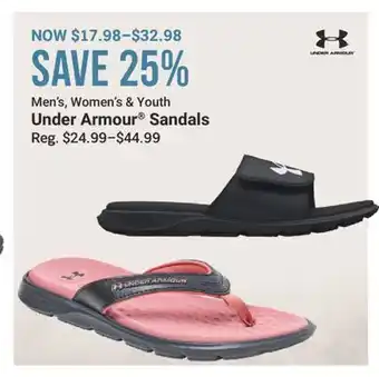 Cabela's Under Armour Sandals offer