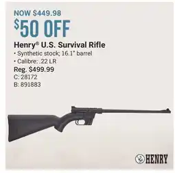 Cabela's Henry U.S Survival Rifle offer