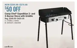 Cabela's Camp Chef Expedition 2- and 3-Burner Stove with Griddle offer