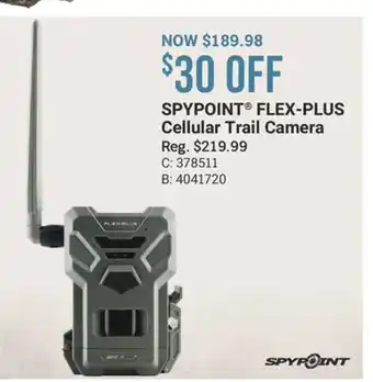 Cabela's SPYPOINT FLEX-PLUS Cellular Trail Camera offer