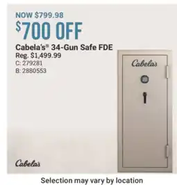 Cabela's Cabela's 34-Gun Safe FDE offer