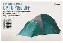 Cabela's Cabela's Alaskan Guide Model Geodesic Tents offer