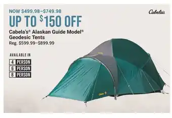 Cabela's Cabela's Alaskan Guide Model Geodesic Tents offer