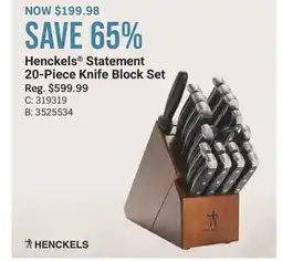 Cabela's Henckels Statement 20-Piece Knife Block Set offer