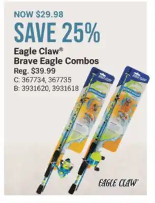 Cabela's Eagle Claw Brave Eagle Combos offer