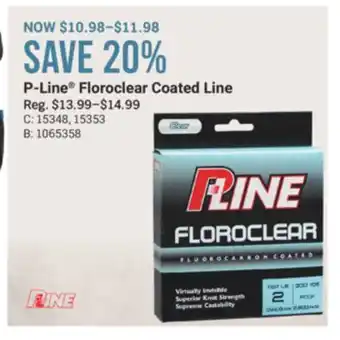 Cabela's P-Line Floroclear Coated Line offer