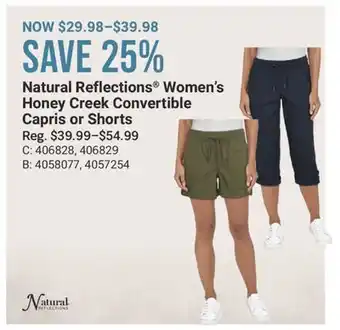 Cabela's Natural Reflections Women's Honey Creek Convertible Capris or Shorts offer