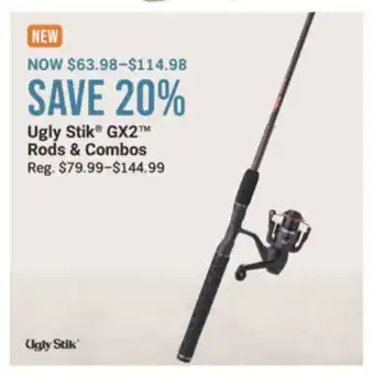 Cabela's Ugly Stik GX2 Rods & Combos offer