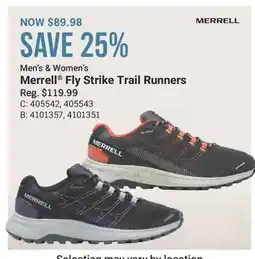 Cabela's Men's & Women's Merrell Fly Strike Trail Runners offer