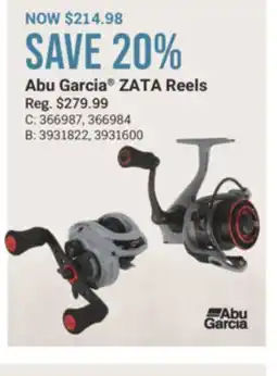 Cabela's Abu Garcia ZATA Reels offer