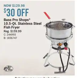 Cabela's Bass Pro Shops 10.5-Qt. Stainless Steel Fish Fryer offer