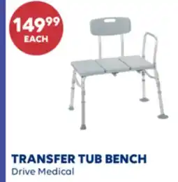 Wellwise by Shoppers TRANSFER TUB BENCH Drive Medical offer