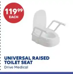 Wellwise by Shoppers UNIVERSAL RAISED TOILET SEAT Drive Medical offer
