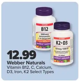 PharmaChoice Webber Naturals Vitamin B12, C, Calcium, D3, Iron, K2 offer