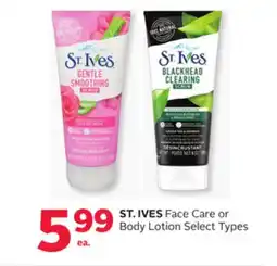 Rexall ST. IVES Face Care or Body Lotion offer