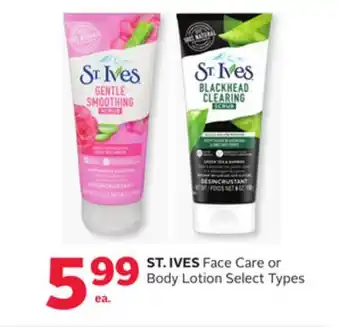 Rexall ST. IVES Face Care or Body Lotion offer
