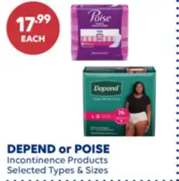 Wellwise by Shoppers DEPEND or POISE Incontinence Products offer