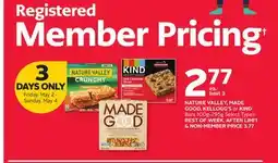 Rexall NATURE VALLEY, MADE GOOD, KELLOGG'S or KIND Bars 100g-295g offer