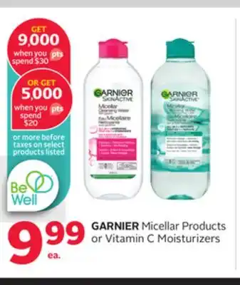 Rexall GARNIER Micellar Products or Vitamin C Moisturizers offer