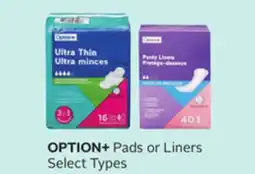 Rexall OPTION+ Pads or Liners offer