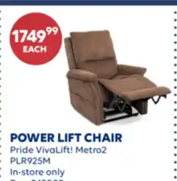 Wellwise by Shoppers POWER LIFT CHAIR Pride VivaLift! Metro2 offer