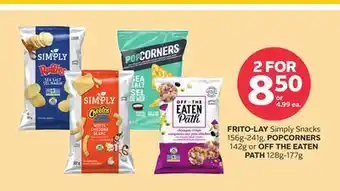 Rexall FRITO-LAY Simply Snacks 156g-241g, POPCORNERS 142g or OFF THE EATEN PATH 128g-177g offer