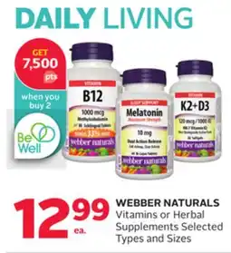 Rexall WEBBER NATURALS Vitamins or Herbal Supplements offer