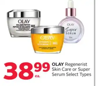 Rexall OLAY Regenerist Skin Care or Super Serum offer