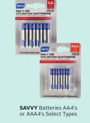 Rexall SAVVY Batteries offer