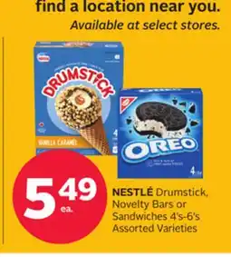 Rexall NESTLÉ Drumstick, Novelty Bars or Sandwiches offer