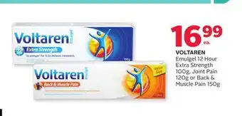 Rexall VOLTAREN Emulgel 12 Hour Extra Strength 100g, Joint Pain 120g or Back & Muscle Pain 150g offer