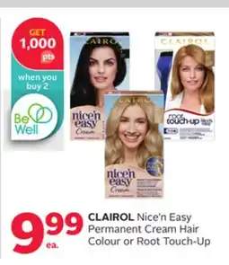 Rexall CLAIROL Nice'n Easy Permanent Cream Hair Colour or Root Touch-Up offer